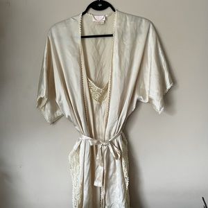 Vintage Silk Nightgown & Robe